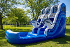 Oceana 15 Foot Double Lane Water Slide
