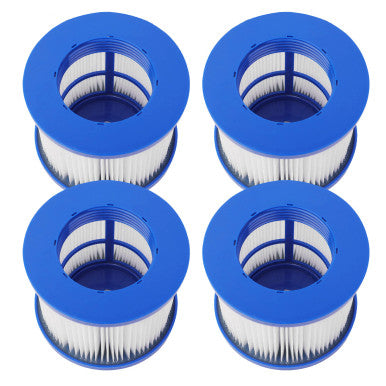 Water Filter Cartridge for Inflatable Hot Tub Spa - Blue - 4 Pack