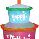 3 1/2' Gemmy Airblown Inflatable Colorful Birthday Cake w/ Candle