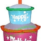 3 1/2' Colorful Birthday Cake w/ Candle by Gemmy Inflatable