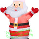 4' Gemmy Airblown Inflatable Santa With Both Hands Up