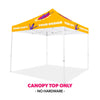 Image of 10x10 Custom Canopy Tent w/ Table Cover + Back & Side Walls