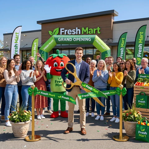 Grand Opening Ribbon Cutting Package w/ Giant Scissors