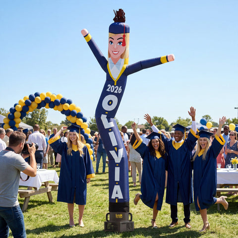 Custom Graduation Air Dancers® Inflatable Tube Man