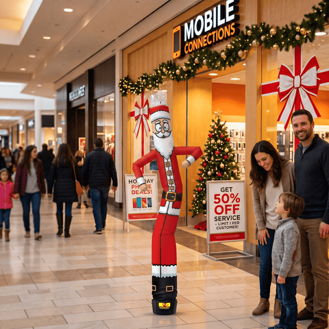 Air Dancers® Originals Inflatable Tube Man Santa