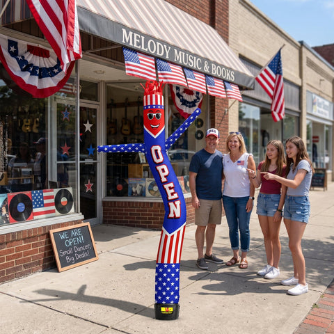 Air Dancers® Originals Inflatable Tube Man Open American Themed