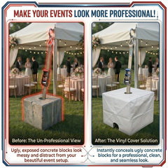 500 lb Tent Ballast Vinyl Block Cover - 21