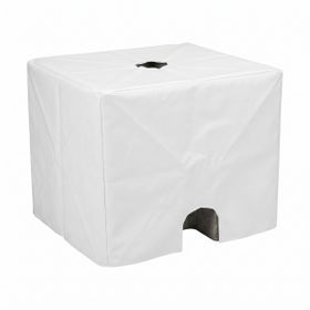 500 lb Tent Ballast Vinyl Block Cover - 21" x 21" x 17.5", White