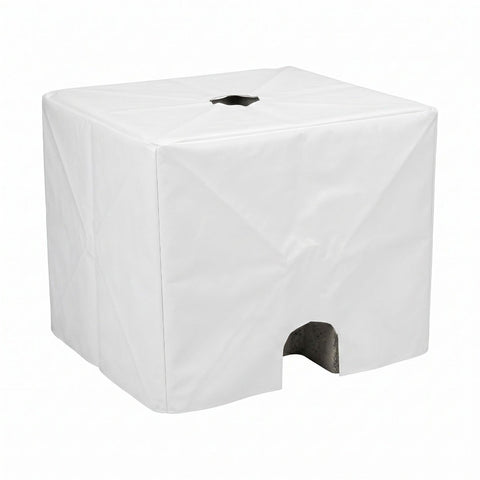500 lb Tent Ballast Vinyl Block Cover - 21" x 21" x 17.5", White