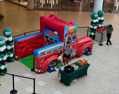 Tailgate Party Inflatable - Cornhole & Pong Game Truck