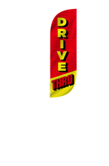Drive Thru Red & Yellow Feather Flag