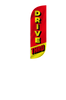 Image of Drive Thru Red & Yellow Feather Flag