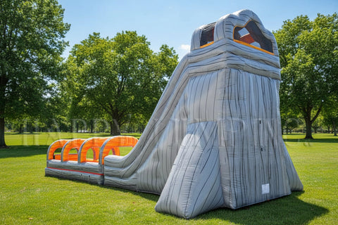 20'H Volcano Water Slide with Slip & Slide by Happy Jump
