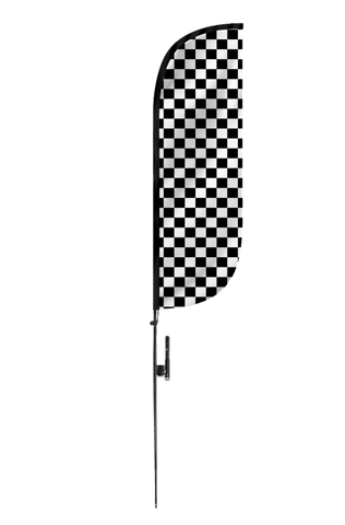 Checkered Color Feather Flag