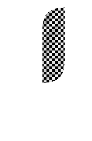 Checkered Color Feather Flag