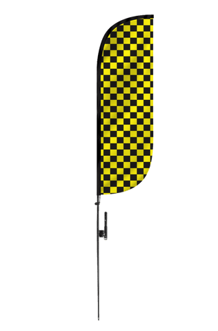 Checkered Color Feather Flag