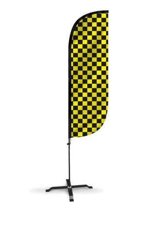 Checkered Color Feather Flag