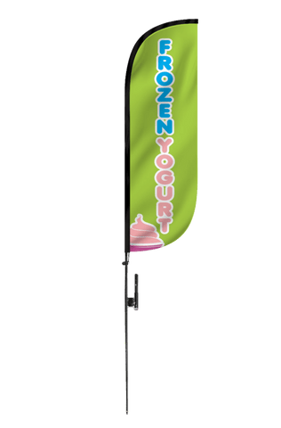 Frozen Yogurt Feather Flag