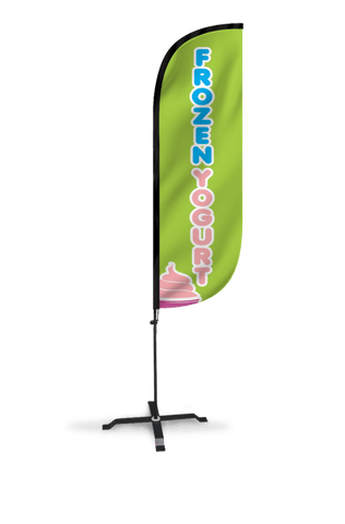 Frozen Yogurt Feather Flag