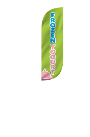 Frozen Yogurt Feather Flag