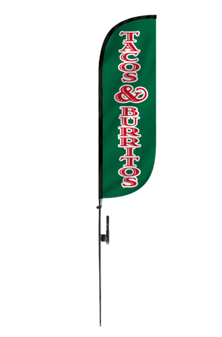Tacos & Burritos Feather Flag