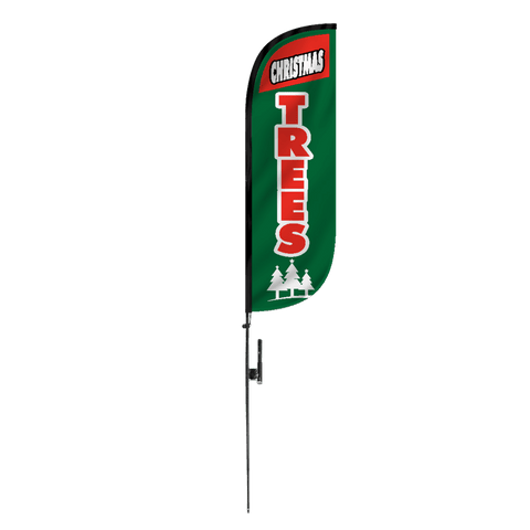 Christmas Trees Feather Flag