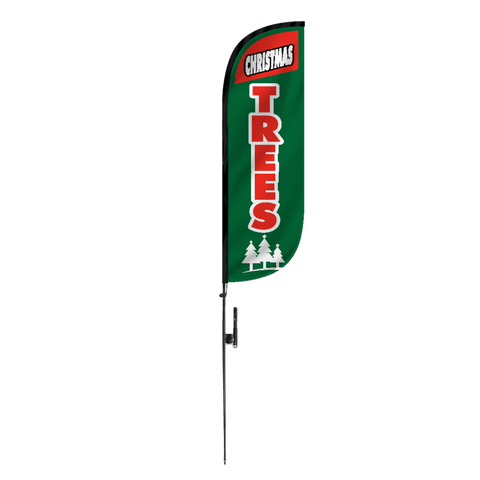 Christmas Trees Feather Flag