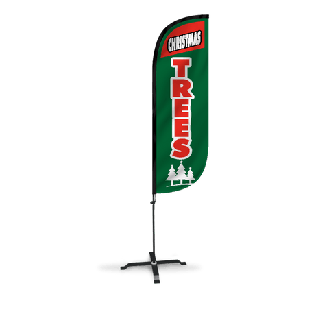 Christmas Trees Feather Flag