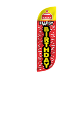 Happy Birthday Feather Flag - 5ft