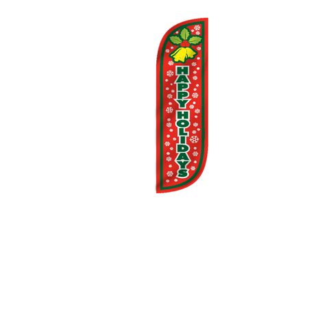 Happy Holidays Feather Flag
