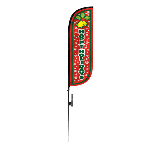 Happy Holidays Feather Flag
