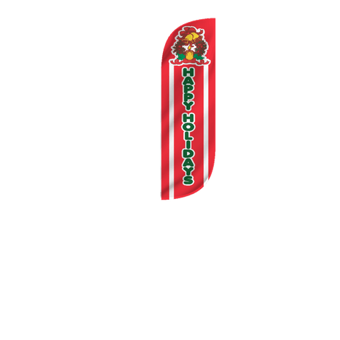 Happy Holidays Feather Flag
