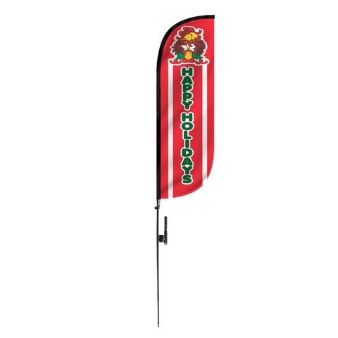 Happy Holidays Feather Flag