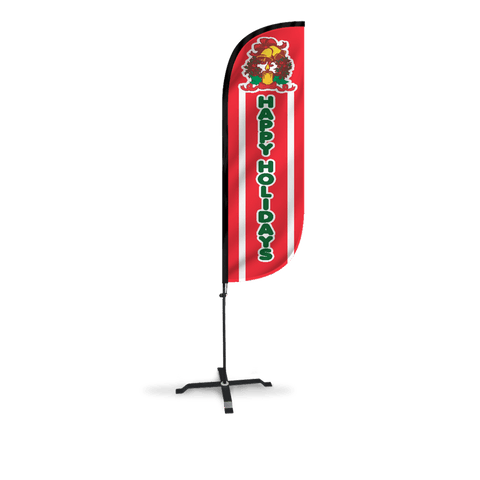 Happy Holidays Feather Flag