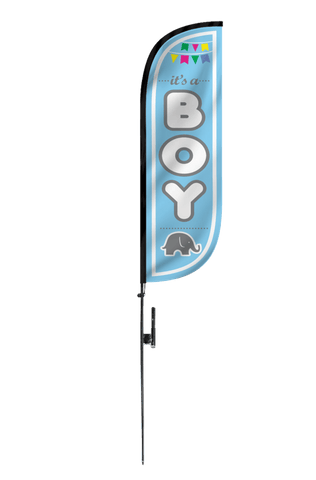 It's A Boy Feather Flag - 5ft