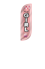 It's A Girl Feather Flag - 5ft