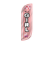 Image of It's A Girl Feather Flag - 5ft