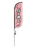 Image of It's A Girl Feather Flag - 5ft