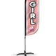 It's A Girl Feather Flag - 5ft