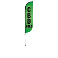 CBD Here Feather Flag
