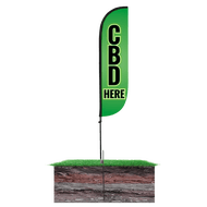 CBD Here Feather Flag