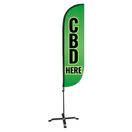 CBD Here Feather Flag