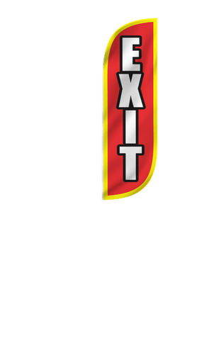 Exit Feather Flag