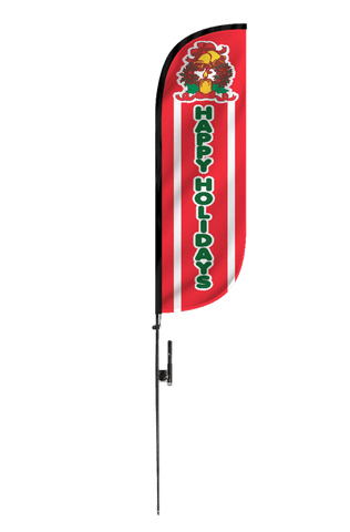 Happy Holidays Feather Flag