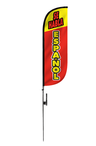 Se Habla Espanol Feather Flag
