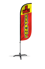 Se Habla Espanol Feather Flag