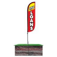 Title Loans Feather Flag