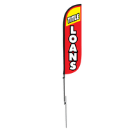 Title Loans Feather Flag