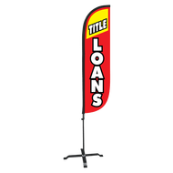 Title Loans Feather Flag