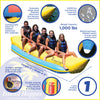 Image of Island Hopper 5-passenger Yellow Banana Boat towable tube
